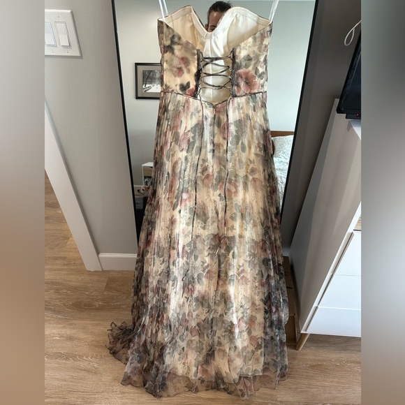 Lulu's Strapless Floral Maxi Dress - Picture 5 of 6